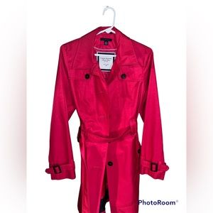 Tommy Hilfiger hot pink trench jacket